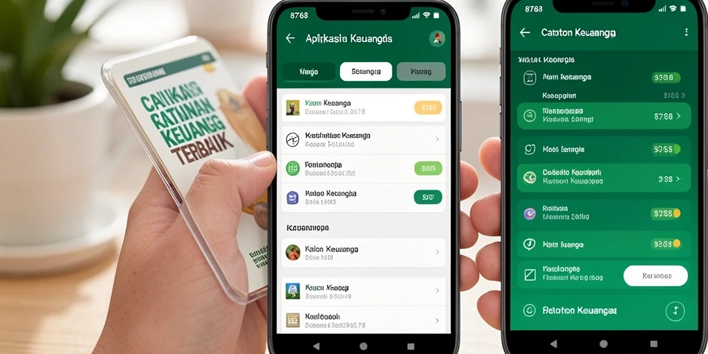 Antarmuka aplikasi Catatan Keuangan 8768 yang sederhana dan efektif.