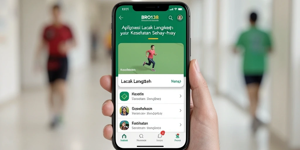 Antarmuka aplikasi BRO138 menampilkan pelacakan langkah yang jelas dan informatif.