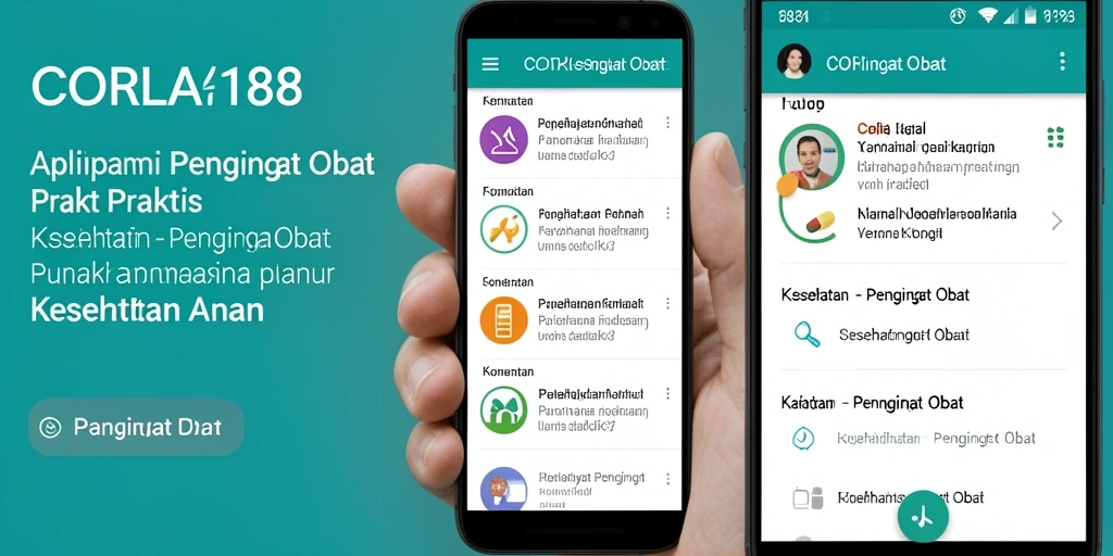 Tampilan antarmuka pengguna aplikasi Pengingat Obat yang intuitif.