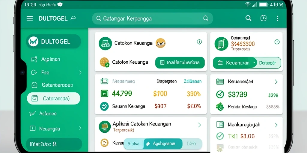 Tampilan antarmuka DULTOGEL yang user-friendly dan fungsional.