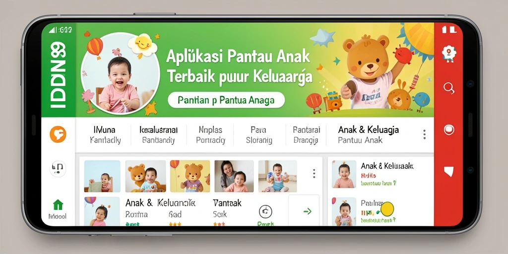 Tampilan antarmuka aplikasi IDN89 untuk Pantau Anak yang user-friendly.