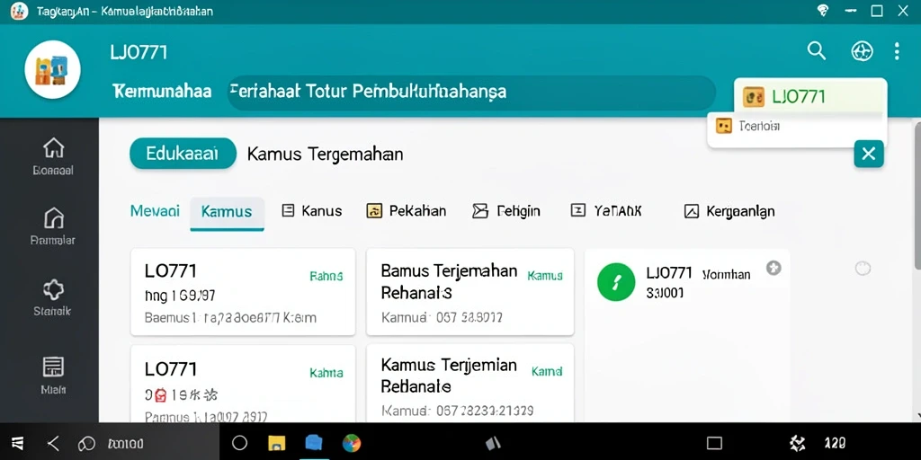 Tampilan antarmuka LJO777 yang sederhana dan fungsional.