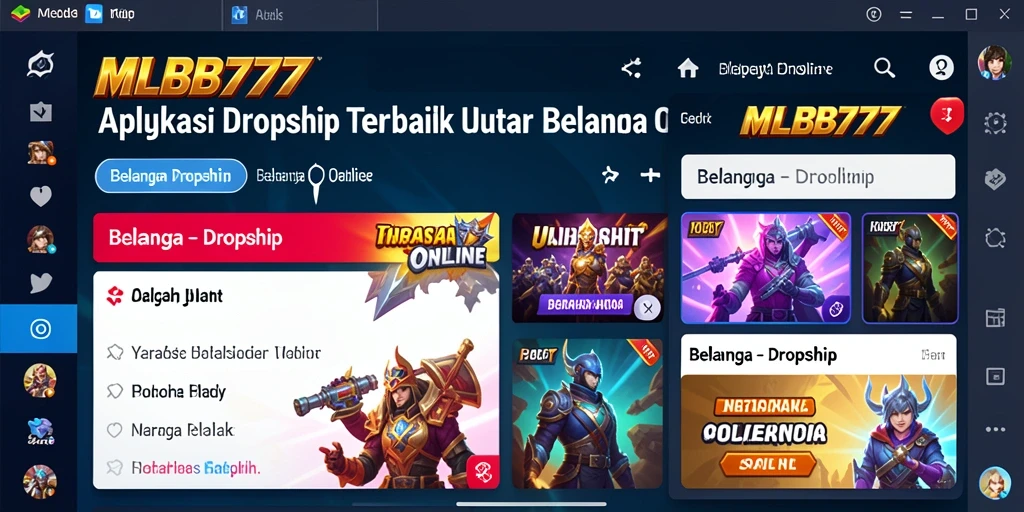 Tampilan antarmuka utama aplikasi MLBB777 yang intuitif dan mudah digunakan.