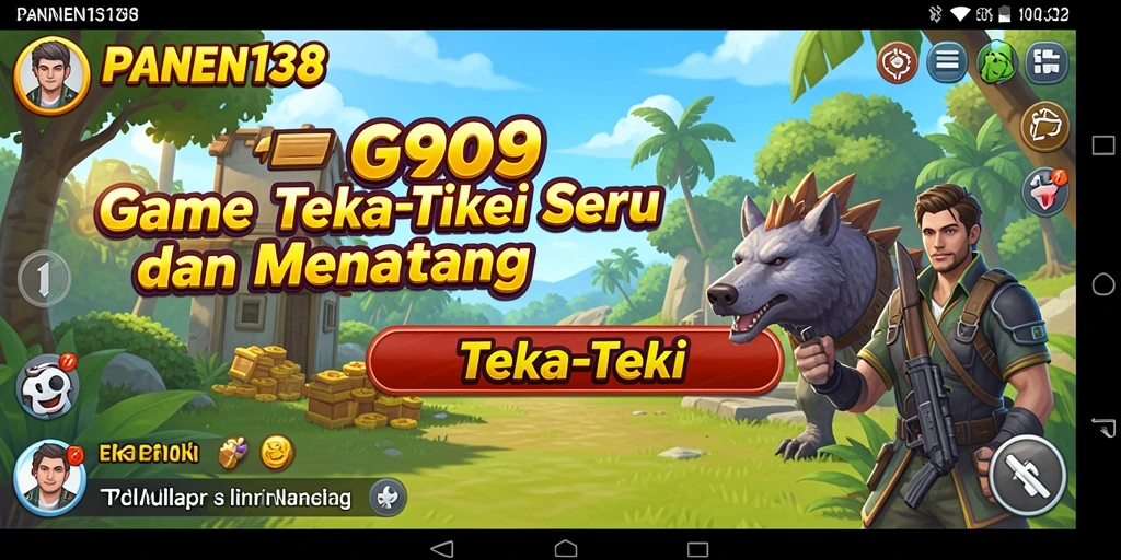 Antarmuka permainan Teka-Teki yang menarik dan interaktif.
