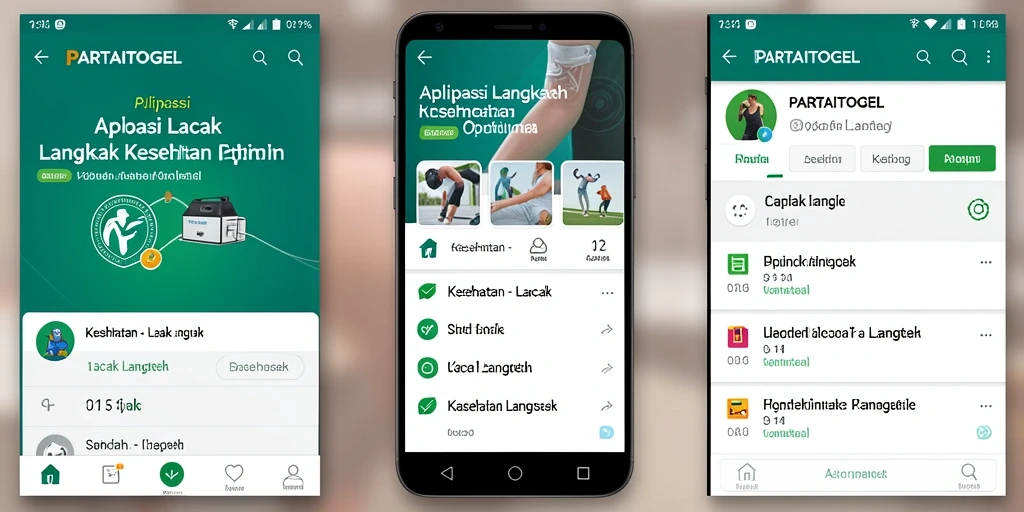 Tampilan antarmuka utama aplikasi Lacak Langkah PARTAITOGEL.