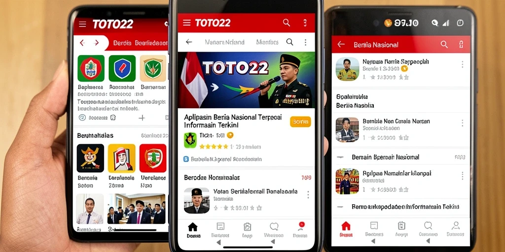 Tampilan antarmuka aplikasi TOTO22 yang informatif dan menarik.