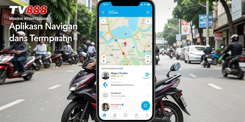 Antarmuka aplikasi TV888 menampilkan peta dan informasi cuaca yang jelas.